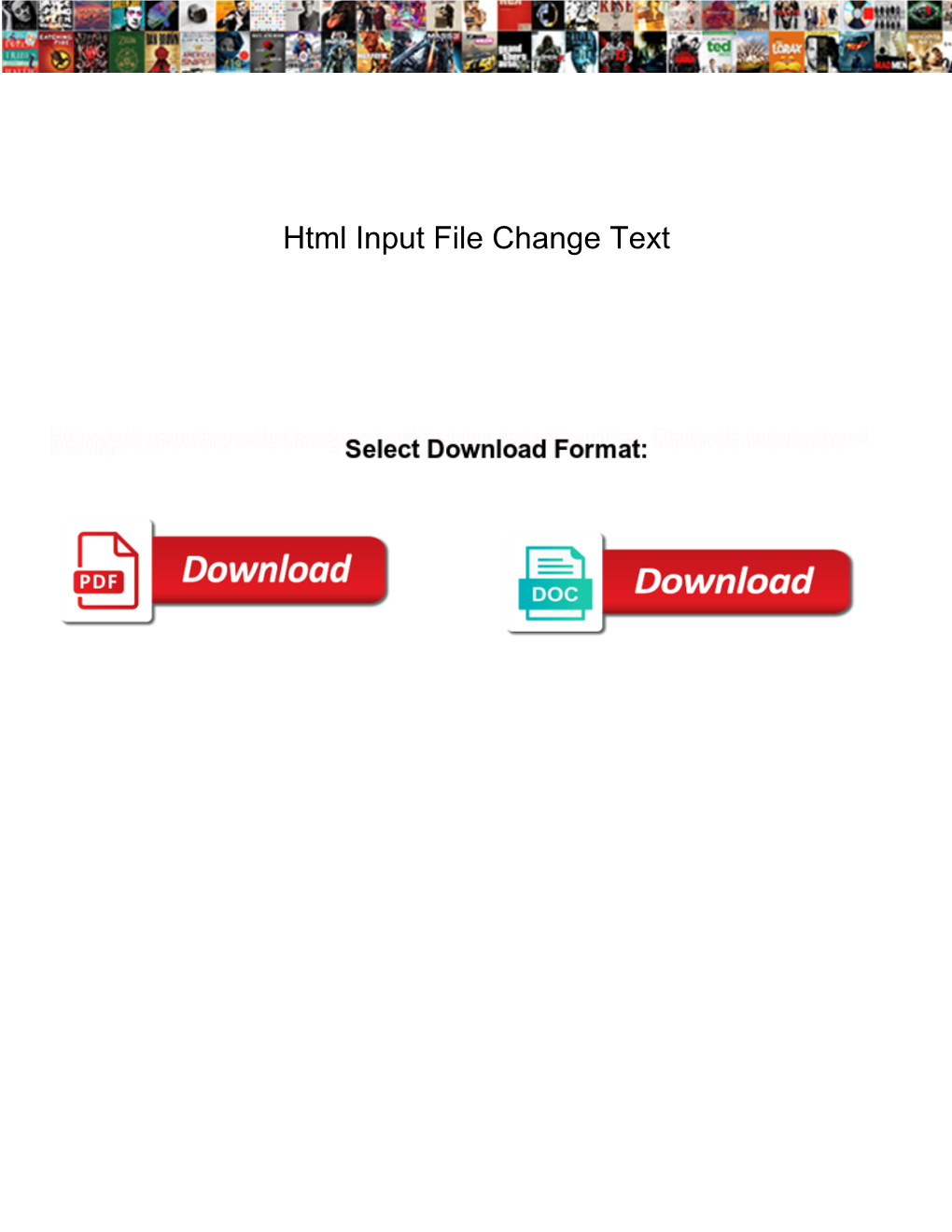 Html Input File Change Text