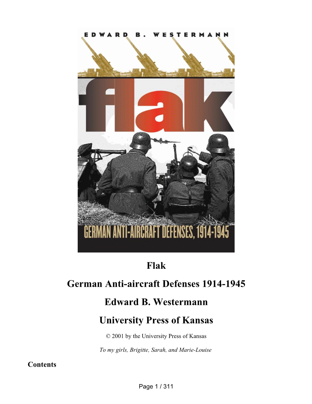 Flak German Anti-Aircraft Defenses 1914-1945