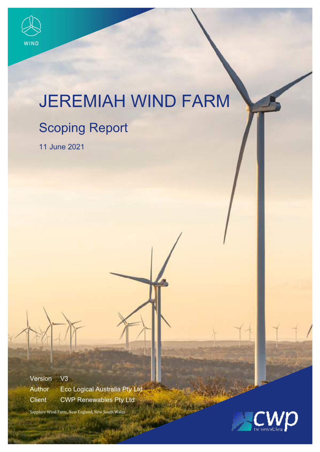 JEREMIAH WIND FARM Scoping Report