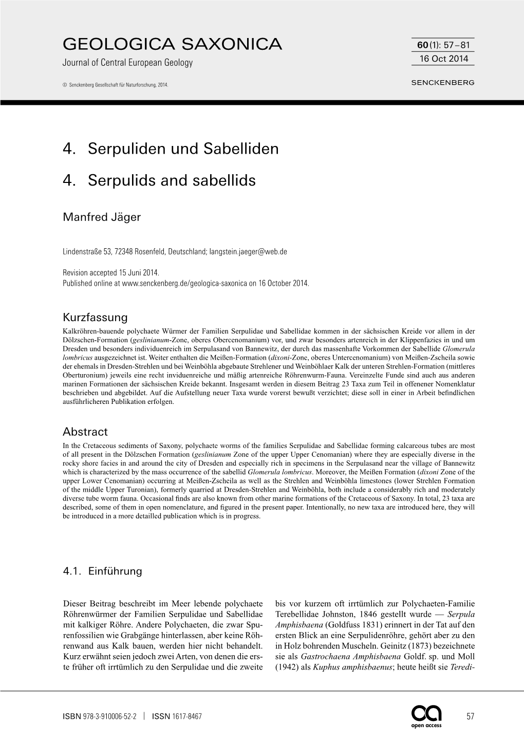 4. Serpuliden Und Sabelliden 4