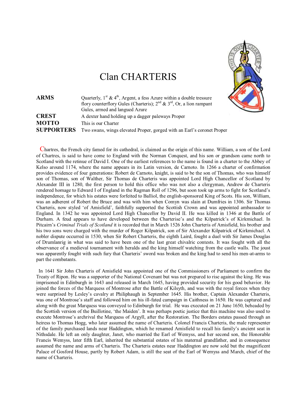 Clan CHARTERIS