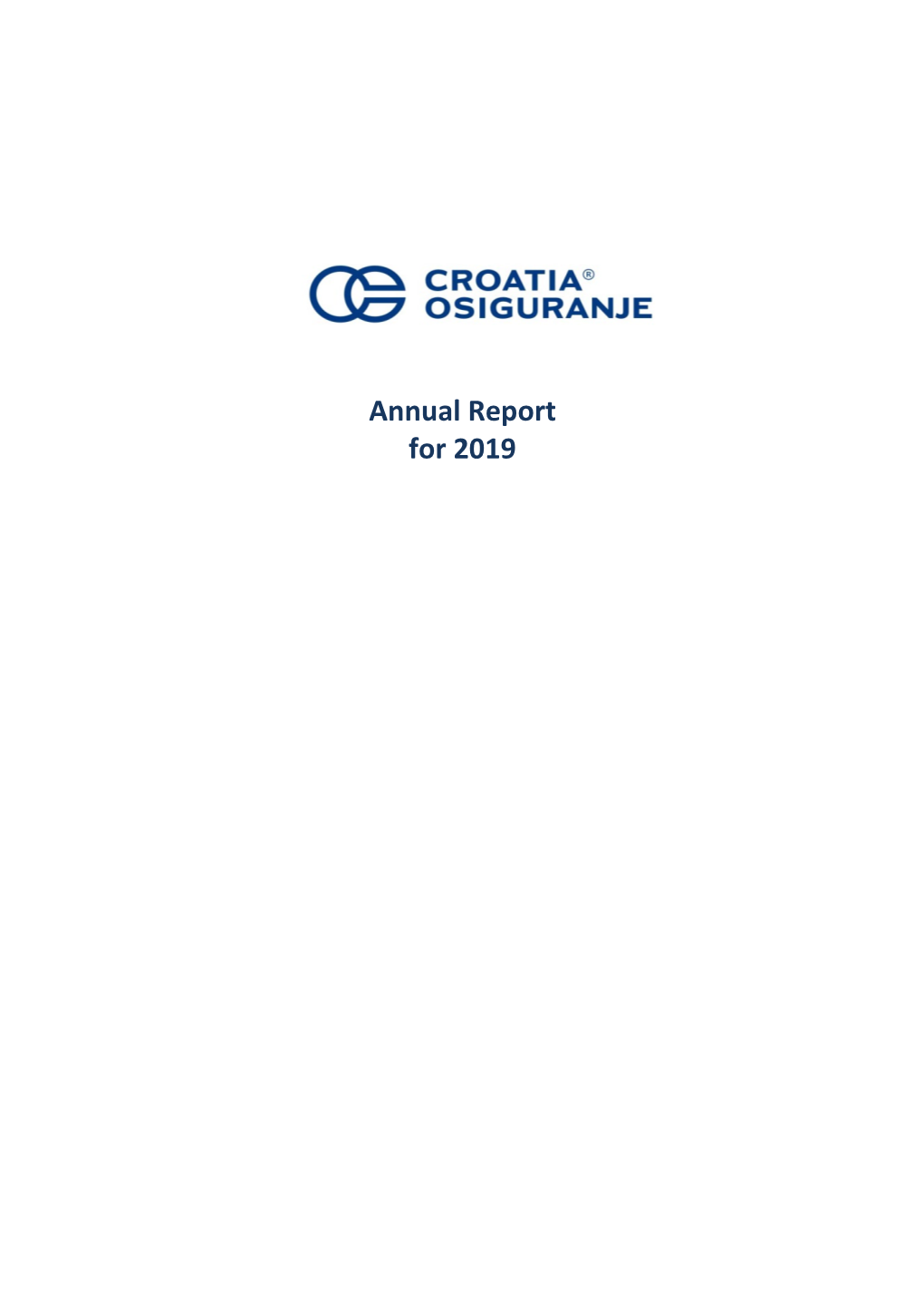 Annual Report for 2019 CROATIA Osiguranje D.D