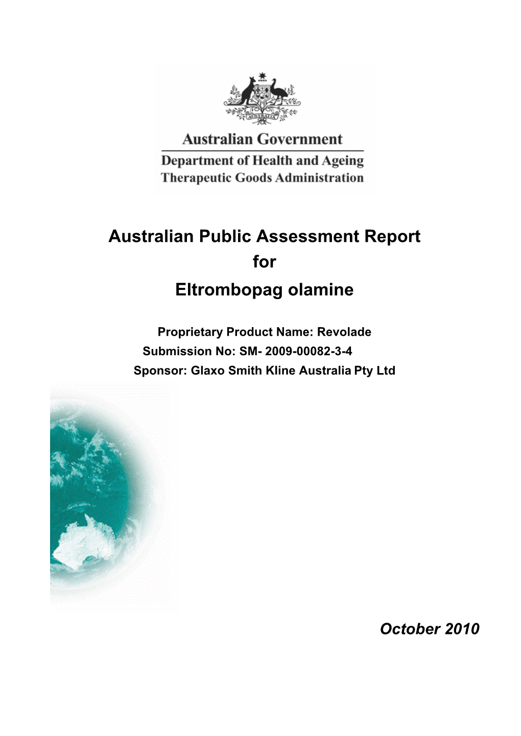 Australian Public Assessment Report for Eltrombopag Olamine