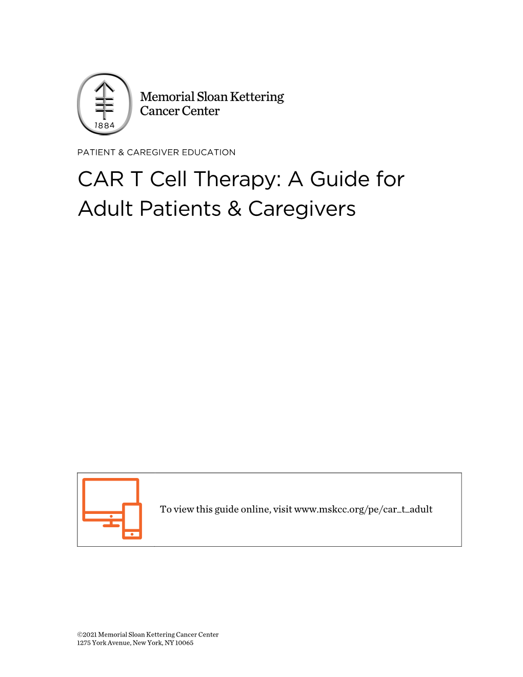 CAR T Cell Therapy: a Guide for Adult Patients & Caregivers