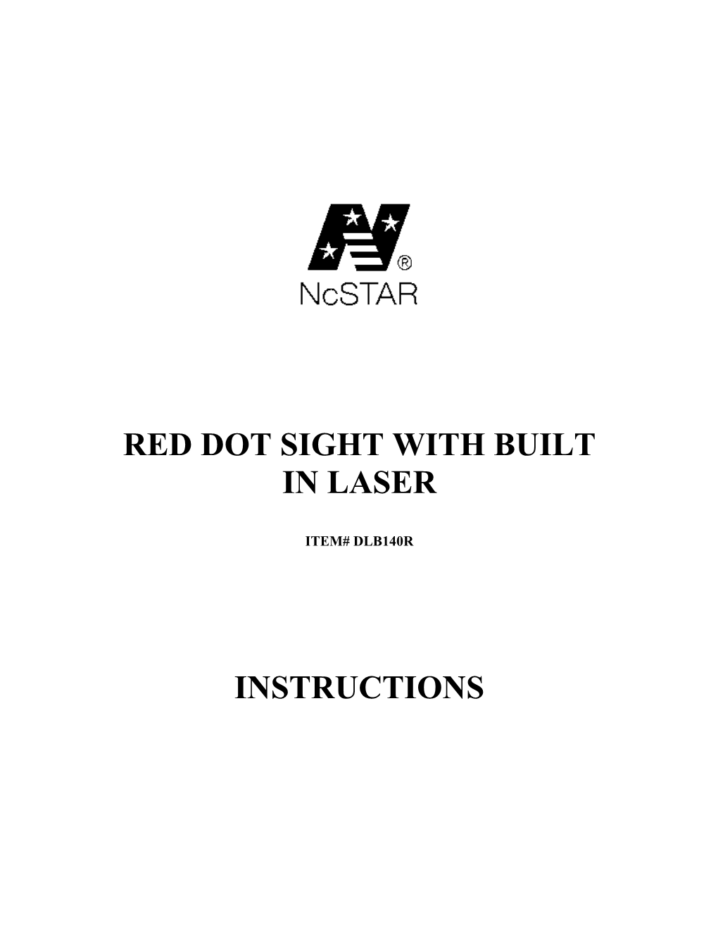 Red Dot Sight with Built in Laser Instructions