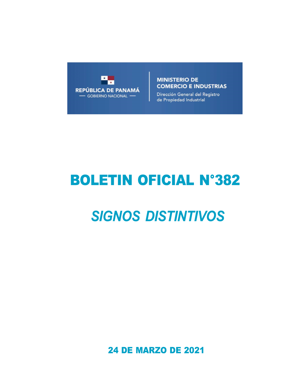 Boletin Oficial N°382 Signos Distintivos