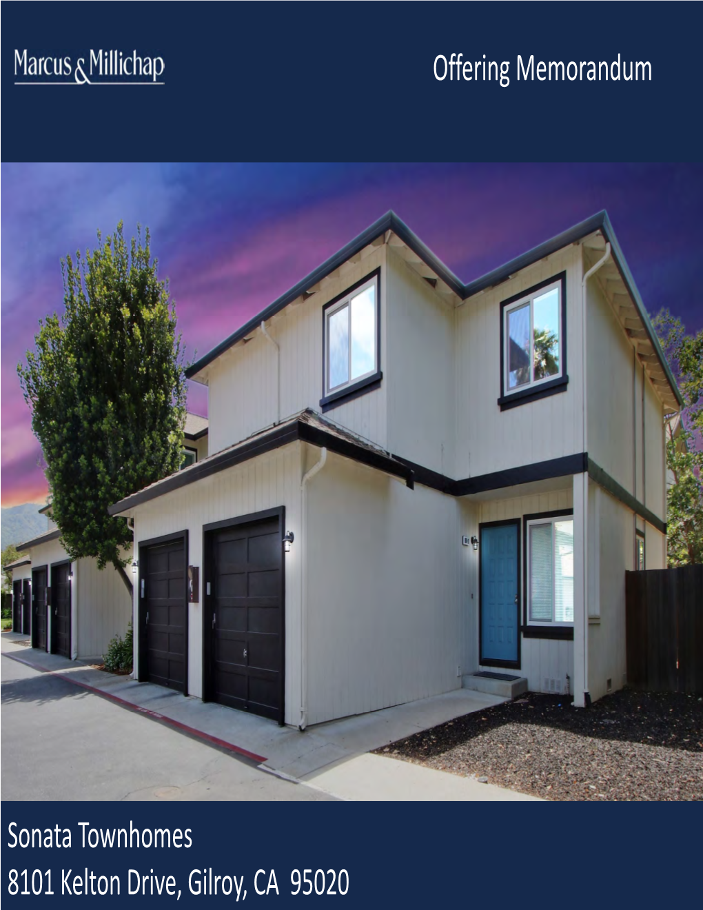 Offering Memorandum Sonata Townhomes 8101 Kelton Drive