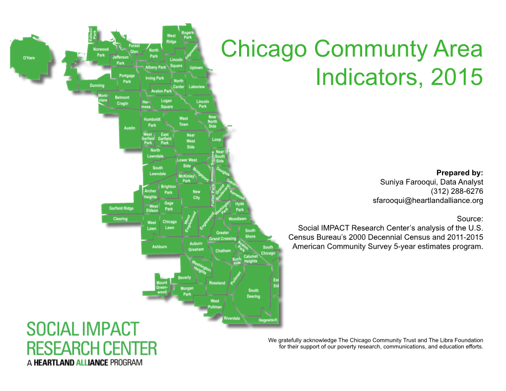 Chicago Communty Area Indicators, 2015