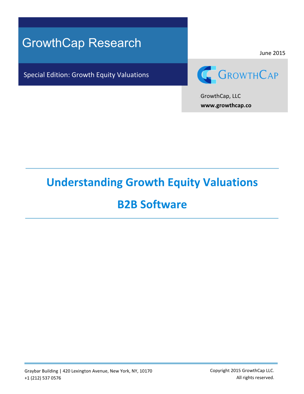 Understanding Growth Equity Valuations B2B Software
