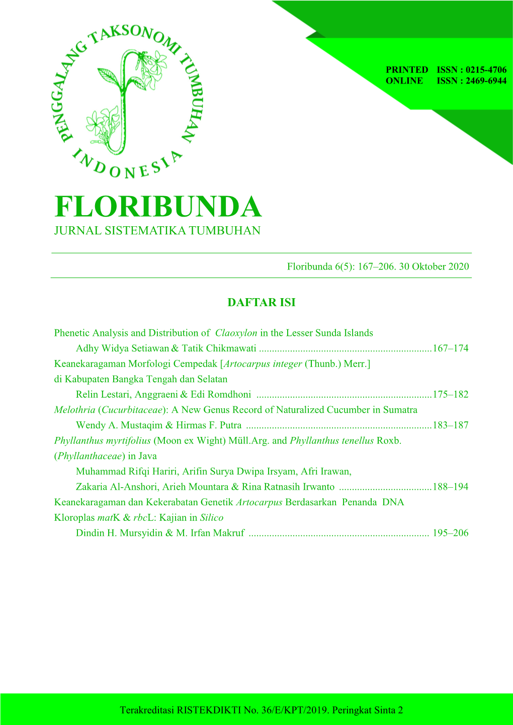 Floribunda Jurnal Sistematika Tumbuhan