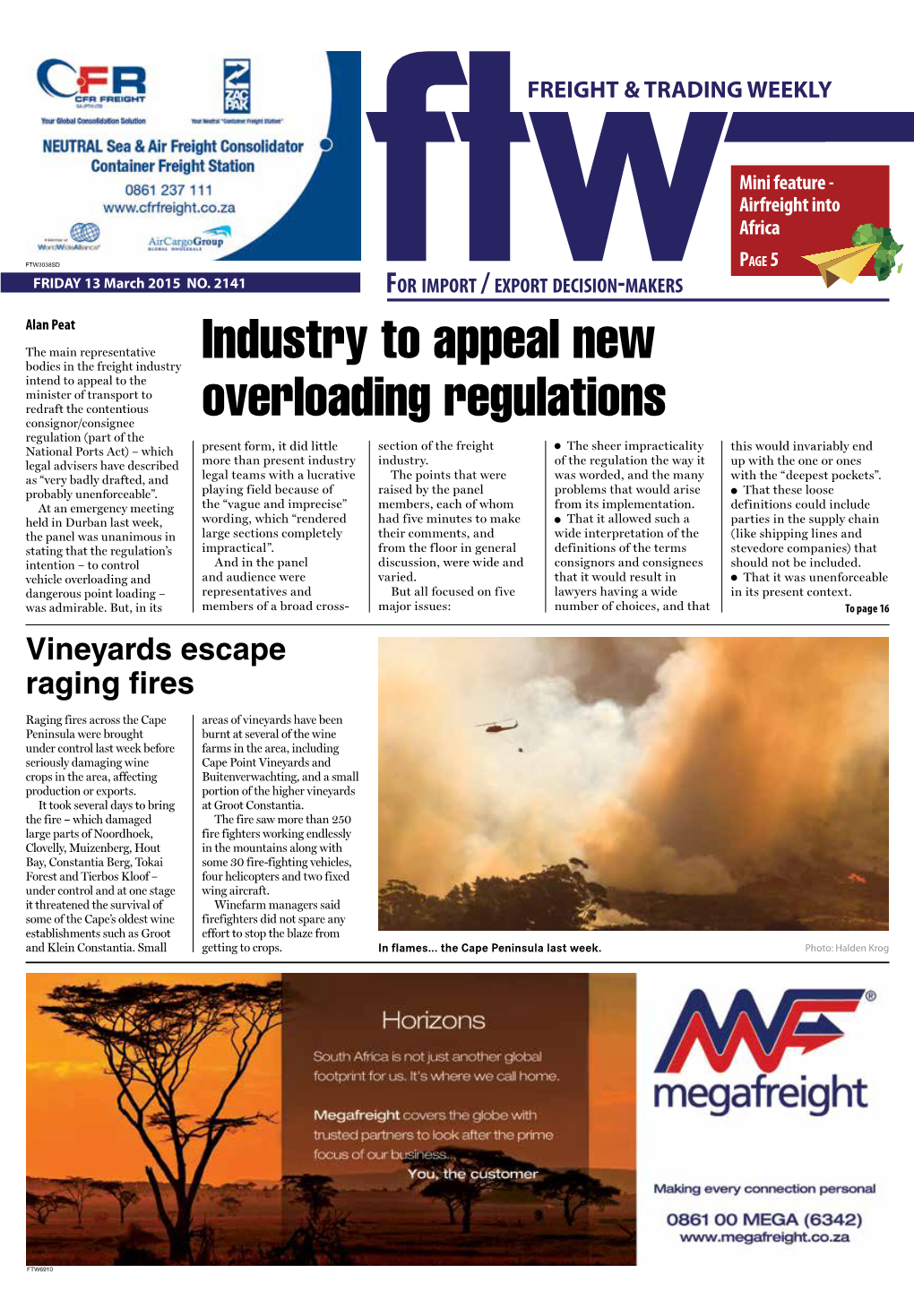 Industry to Appeal New Overloading Regulations