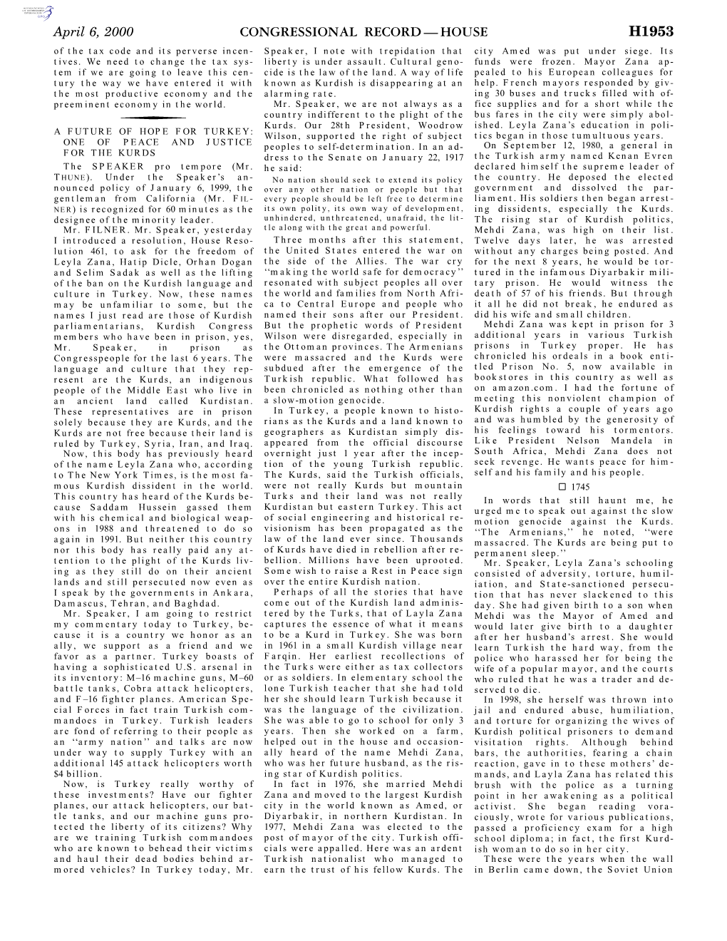 Congressional Record—House H1953
