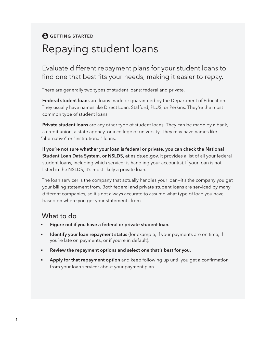 Repaying Student Loans