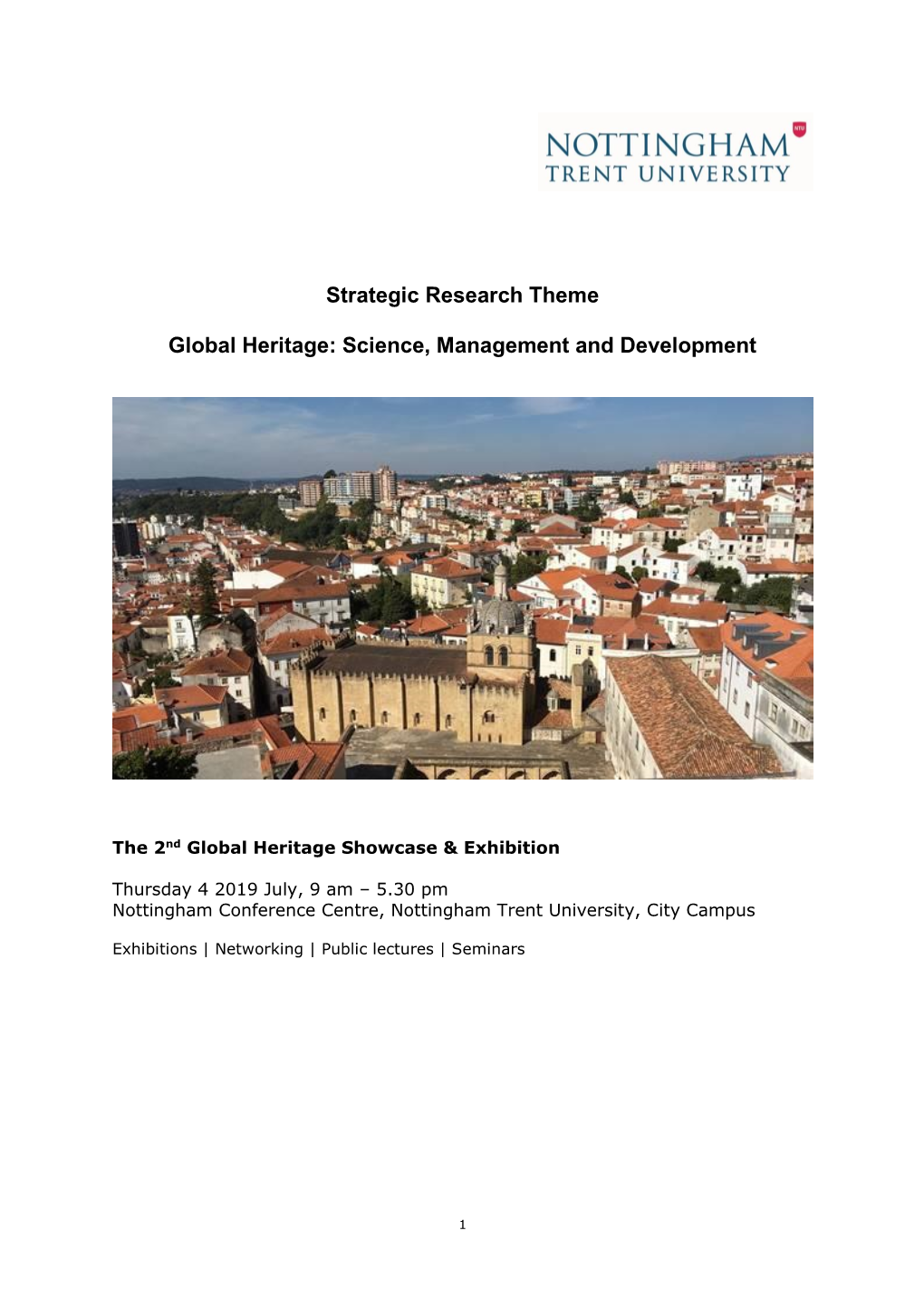 Strategic Research Theme Global Heritage: Science, Management and Development