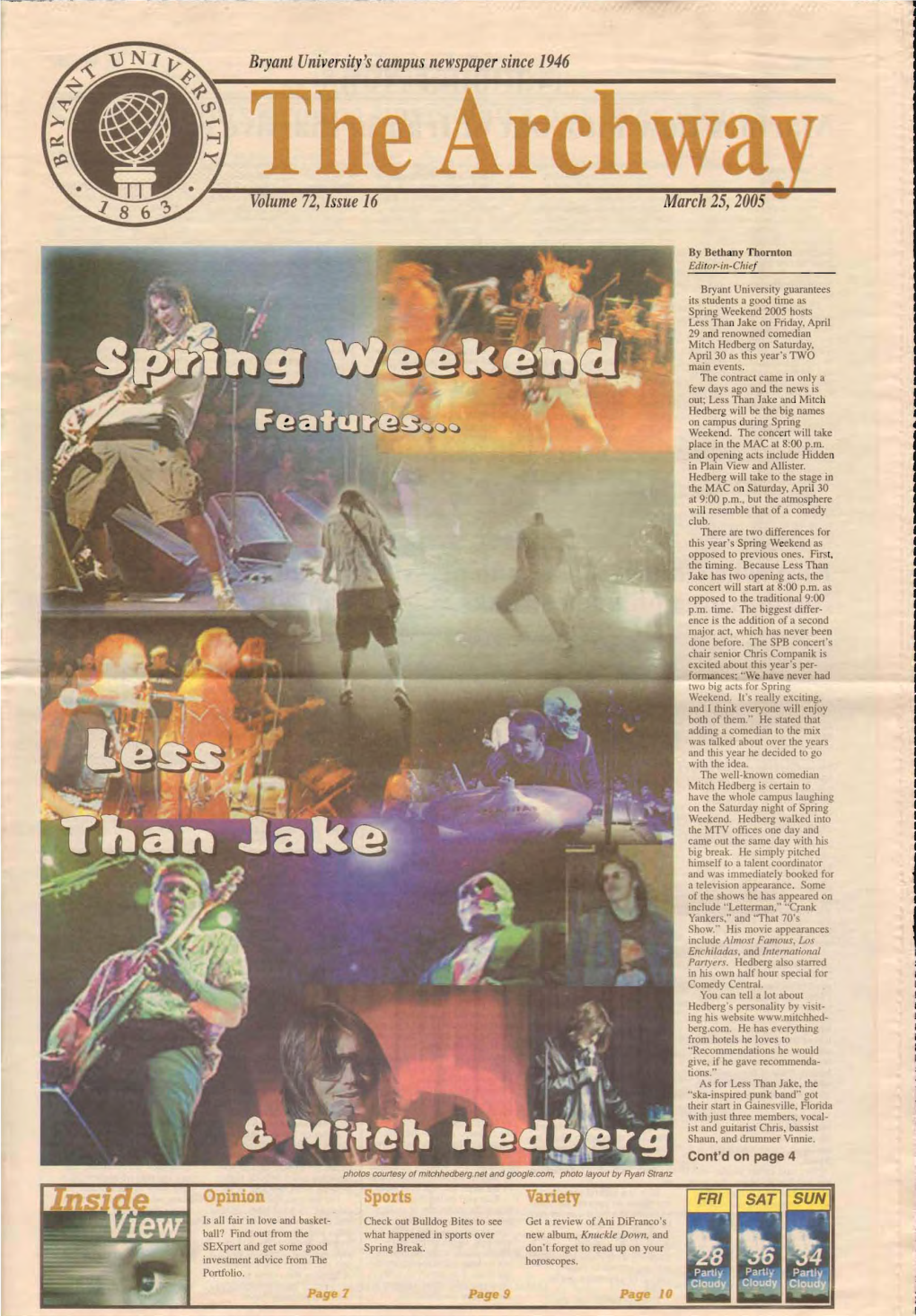 V. 72, Issue 16, March 25, 2005
