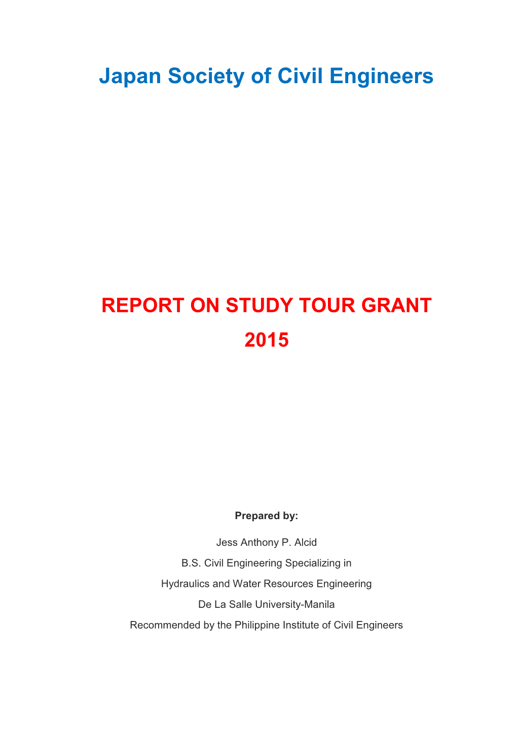 2015 03-1 STG Report Mr. Jess Anthony P. Alcid (Philippine).Pdf