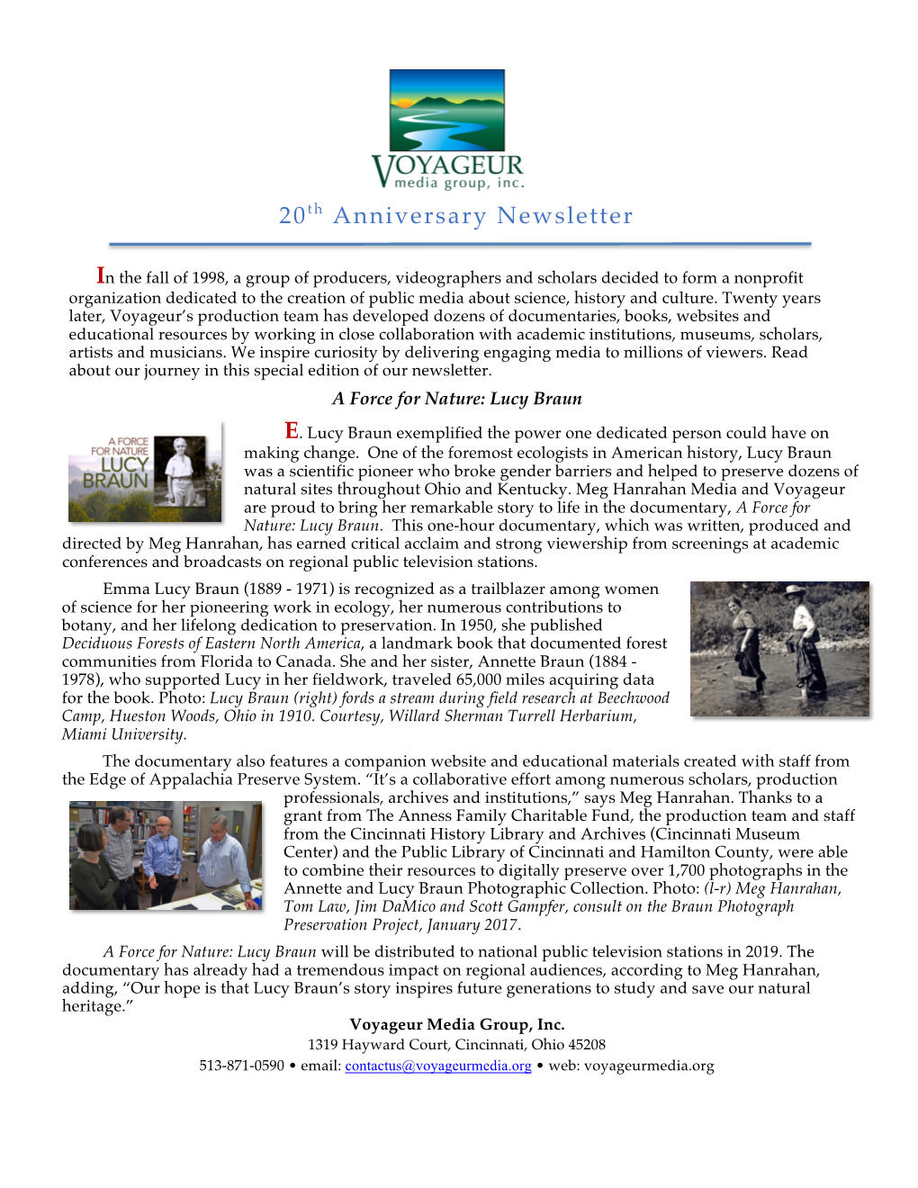 20Th Anniversary Newsletter