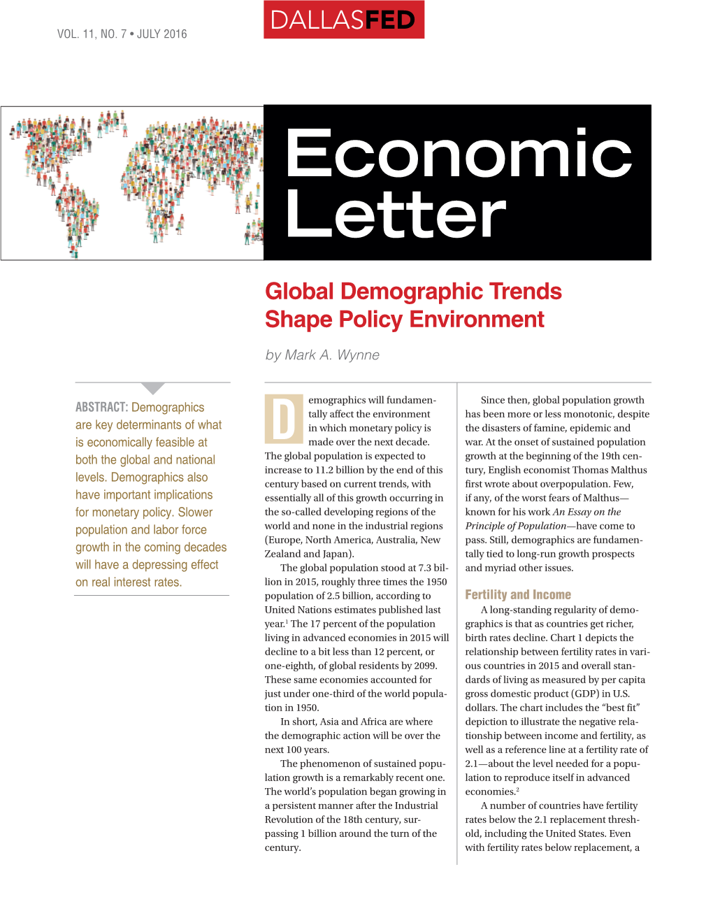 Global Demographic Trends Shape Policy Environment