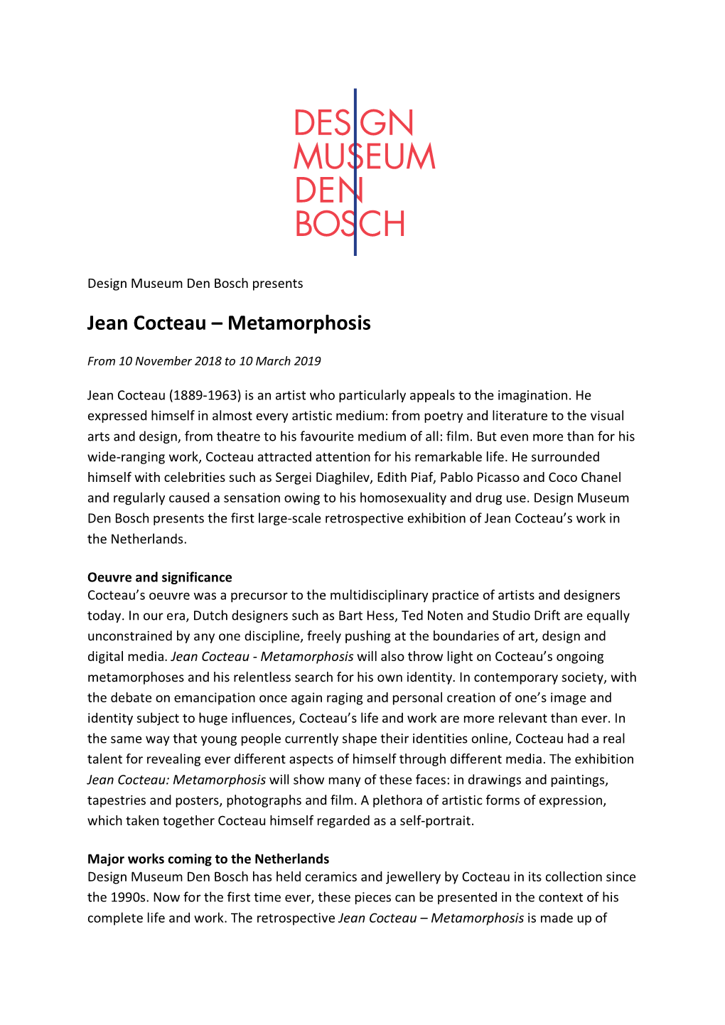 Jean Cocteau – Metamorphosis