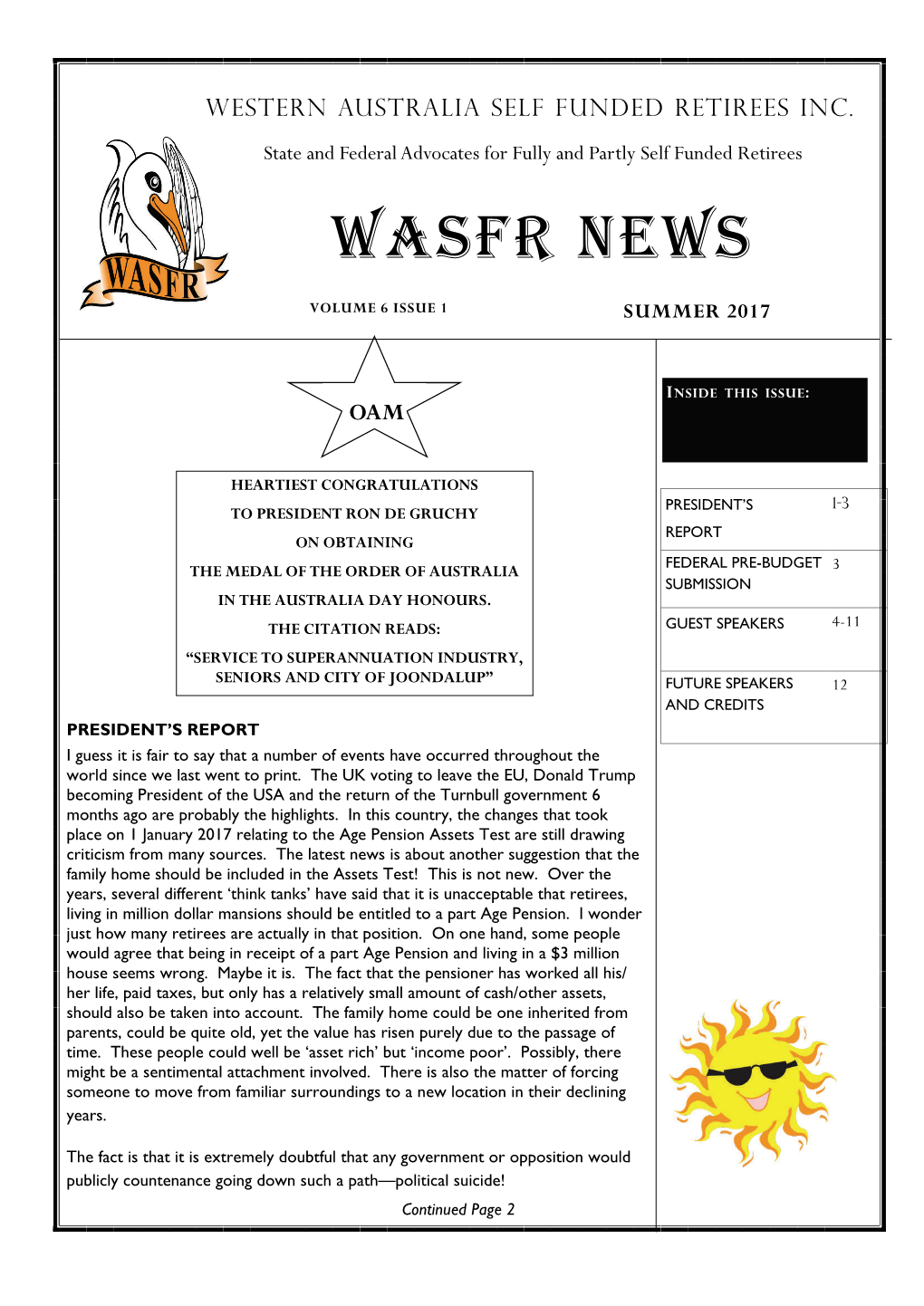 Wasfr News Summer 2017