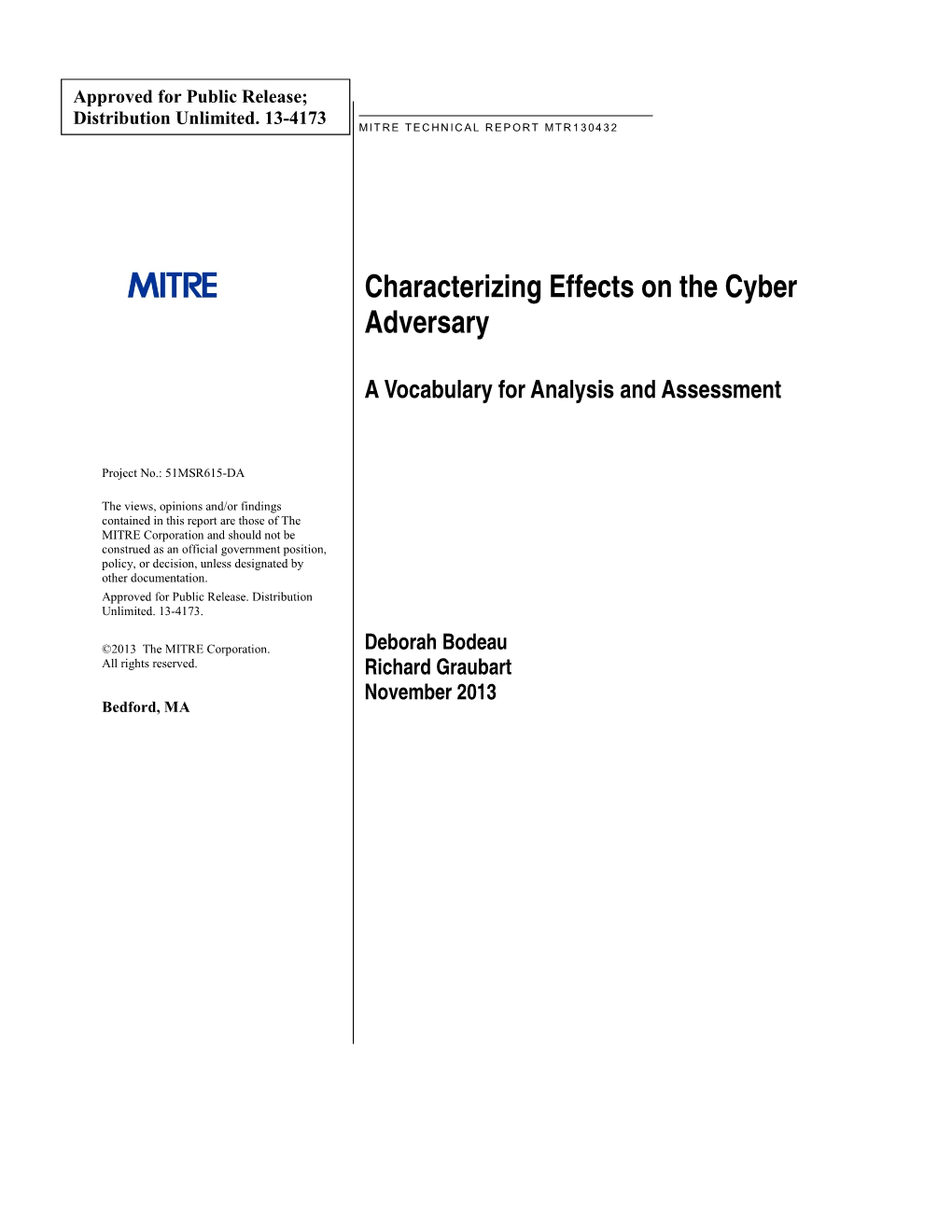 Characterizing Effects on the Cyber Adversary