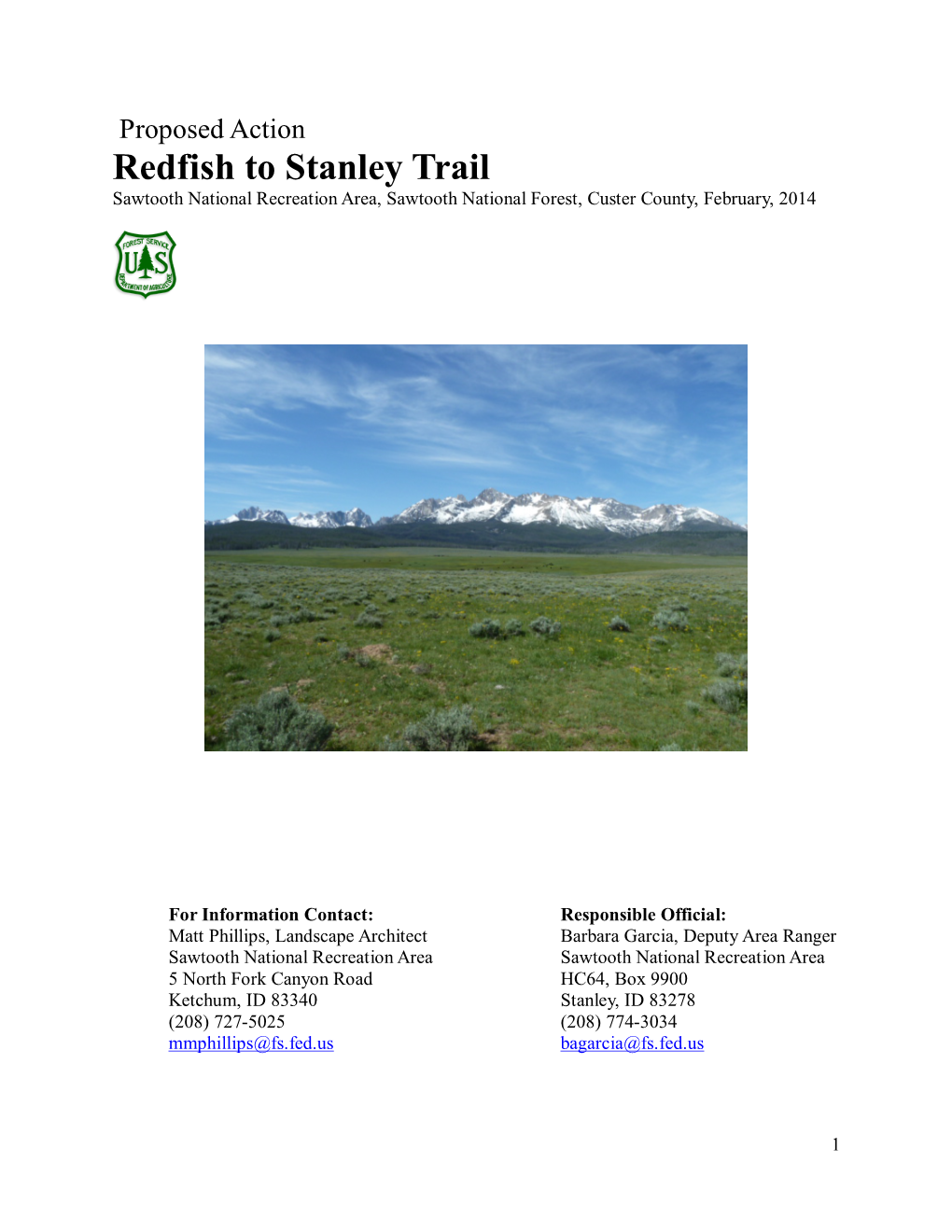 Redfish to Stanley Trail Sawtooth National Recreation Area, Sawtooth National Forest, Custer County, February, 2014