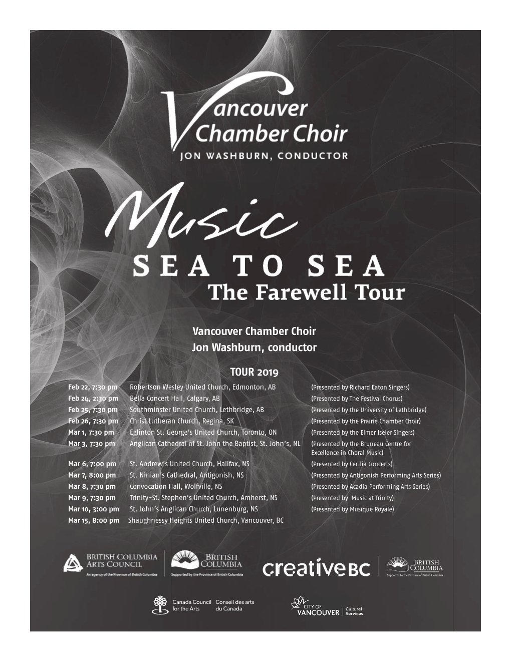 Vancouver Chamber Choir Jon Washburn, Conductor