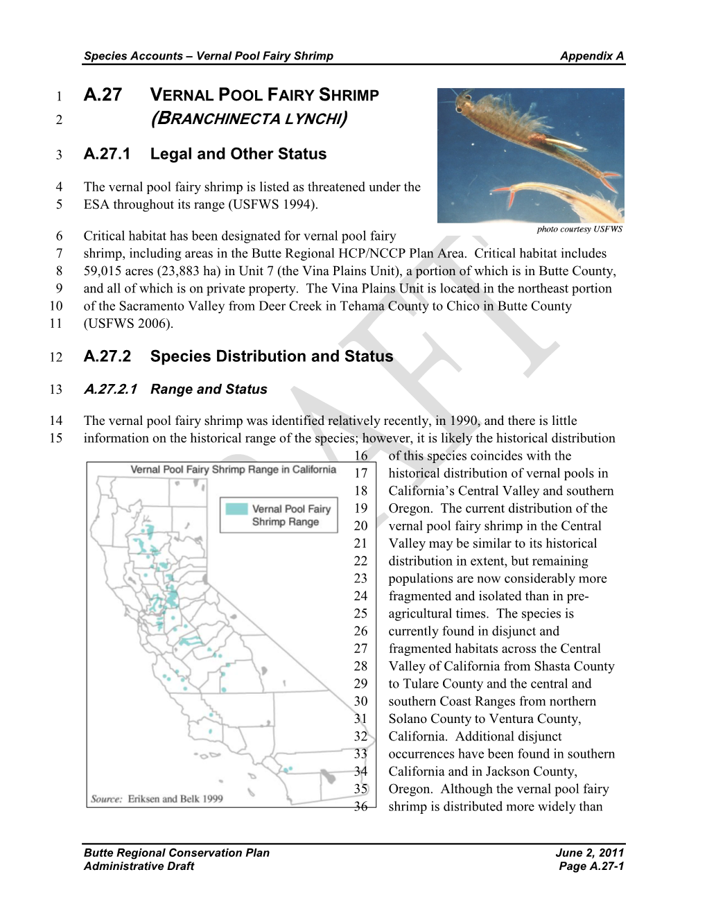 A27. Vernal Pool Fairy Shrimp