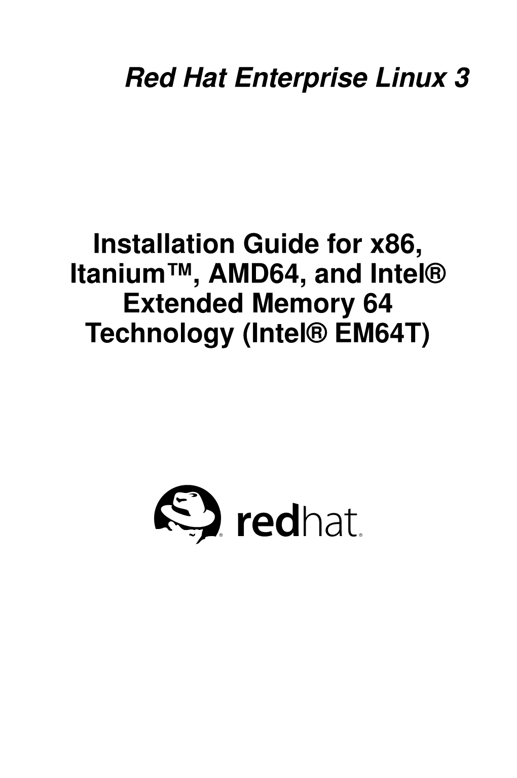 Red Hat Enterprise Linux 3 Installation Guide for X86