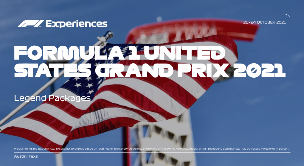 Formula 1 United States Grand Prix 2021