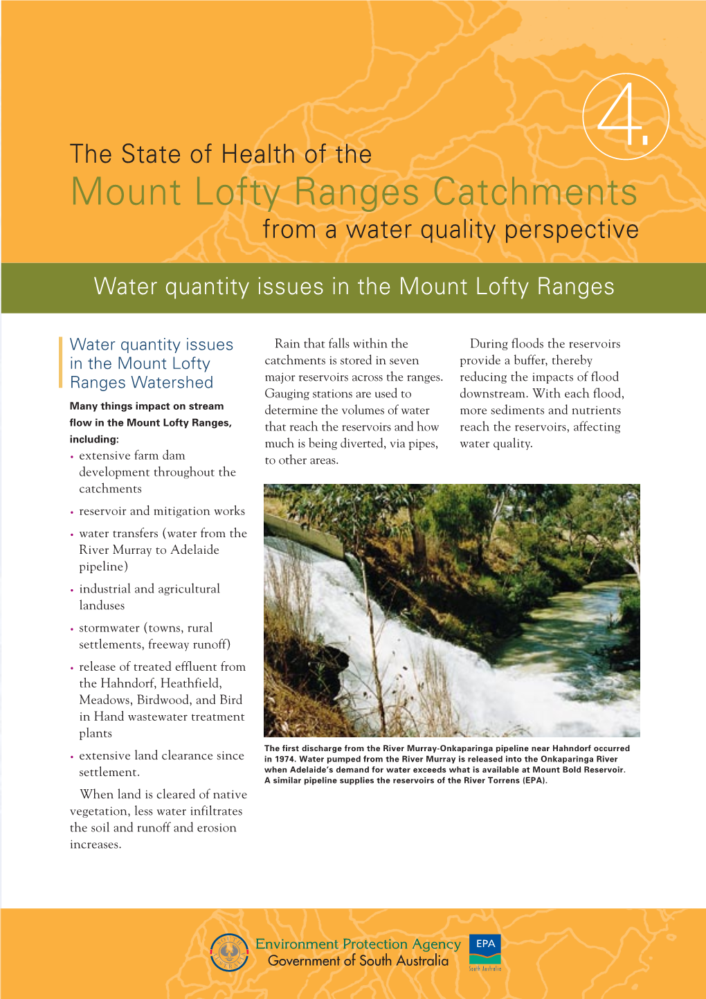 Fact Sheet 4: Water Quantity Issues in the Mount Lofty Ranges