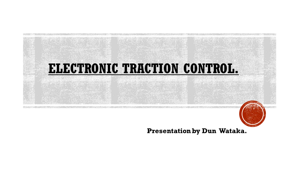 Electronic Traction Control