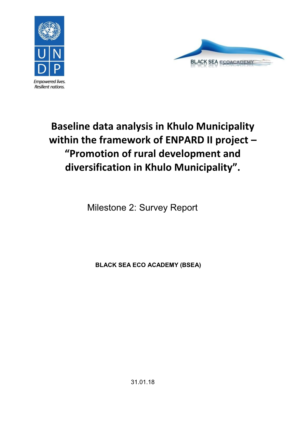 Baseline Data Analysis in Khulo Municipality Within the Framework of ENPARD II Project – “Promotion of Rural Development and Diversification in Khulo Municipality”