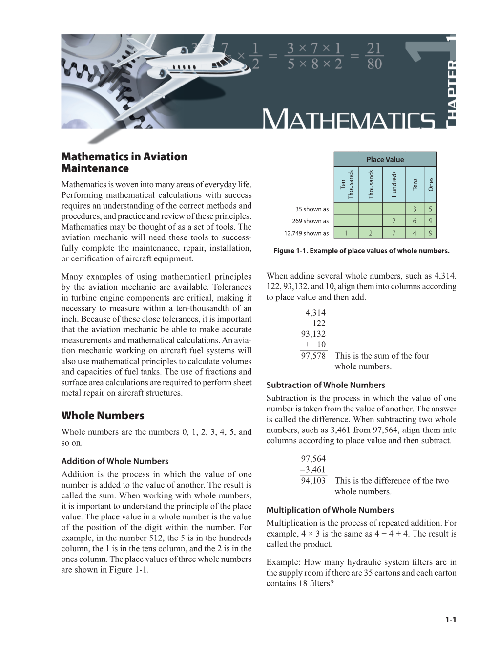 Mathematics in Aviation Maintenance Whole Numbers