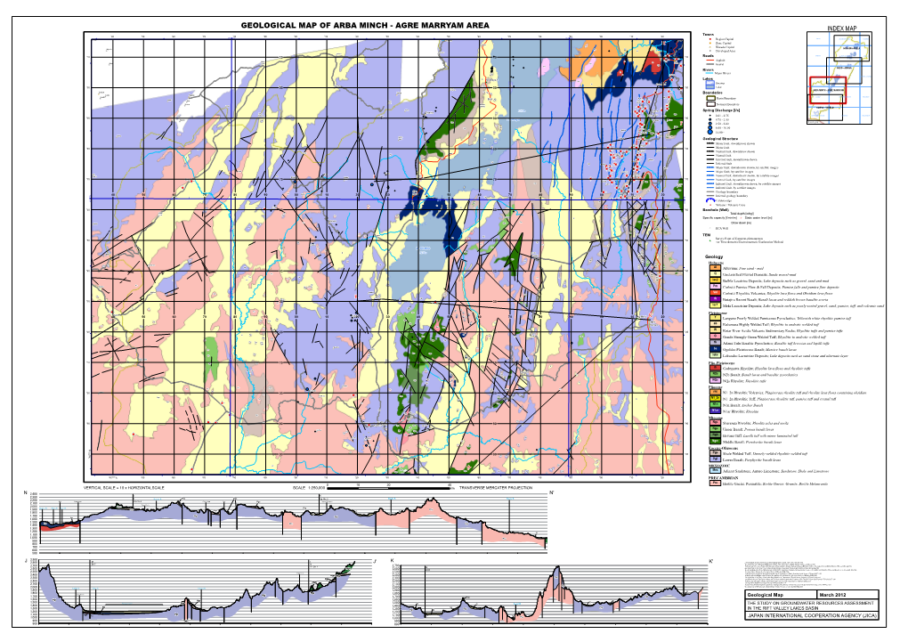 Geological Map of Arba Minch - Agre Marryam Area Index Map