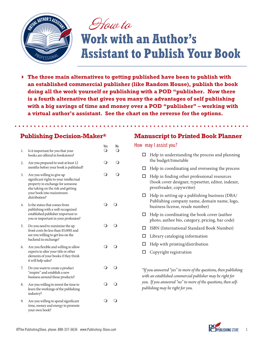 Work with an Author's Assistant to Publish Your Book