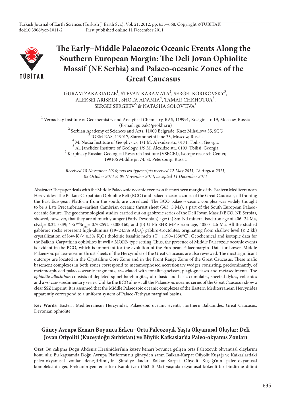 The Early−Middle Palaeozoic Oceanic Events Along the Southern