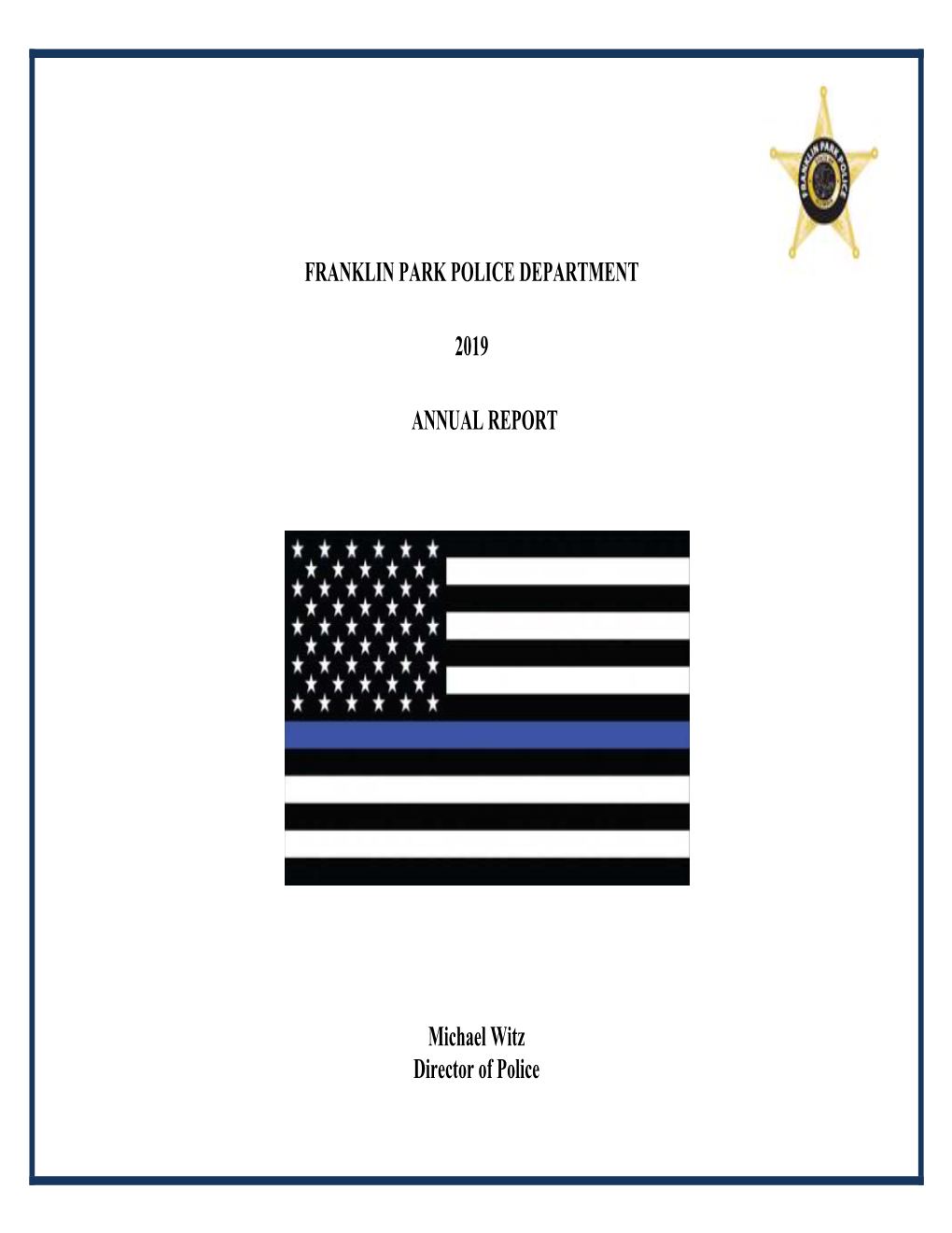Franklin Park Police Department 2019 Annual