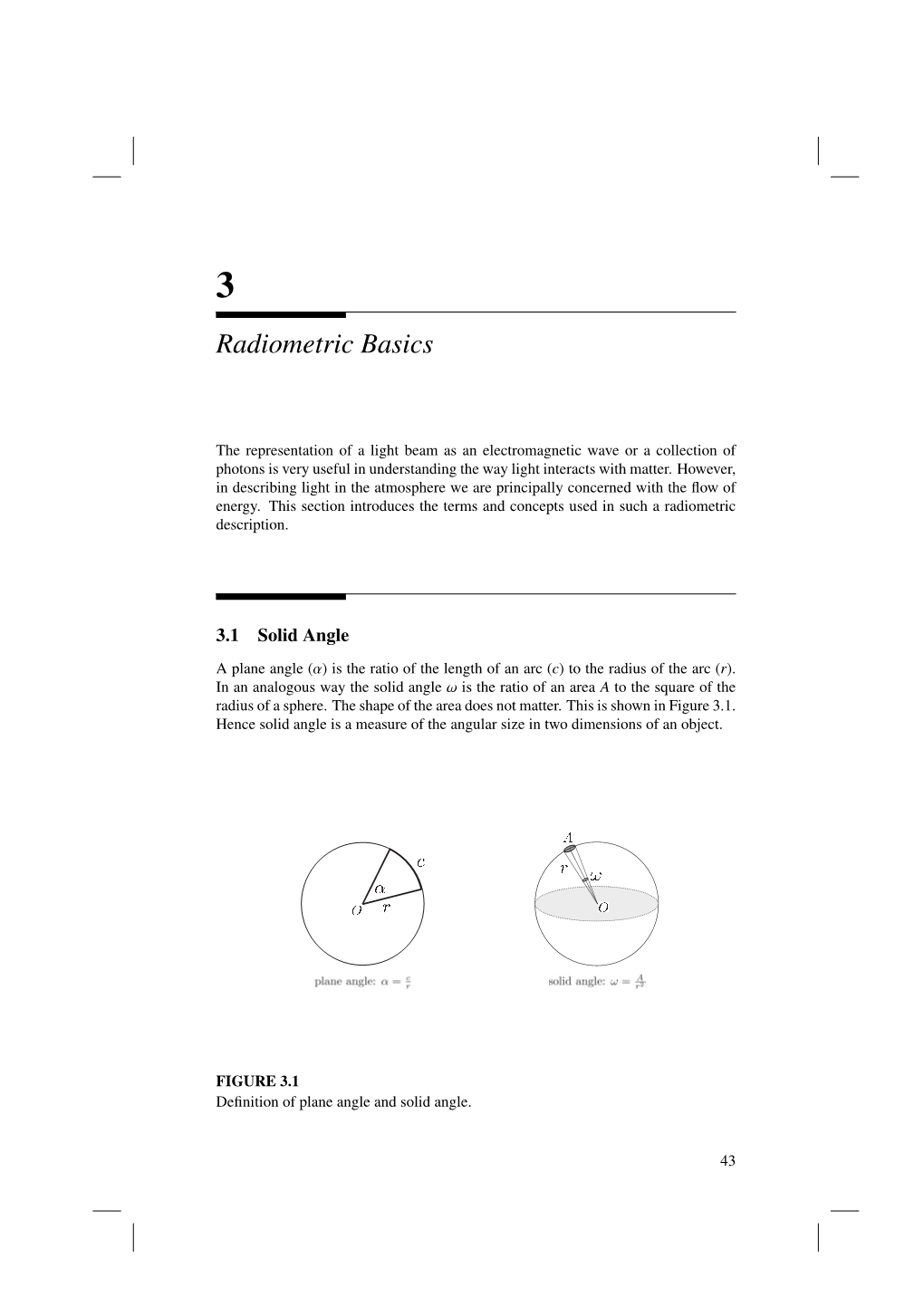 Chapter 3: Radiometric Basics