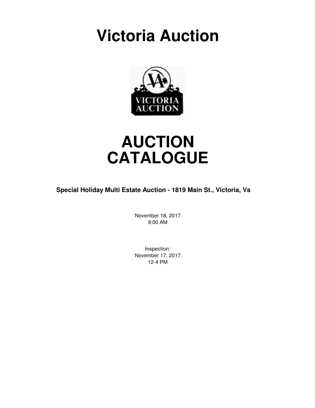 Auction Catalogue