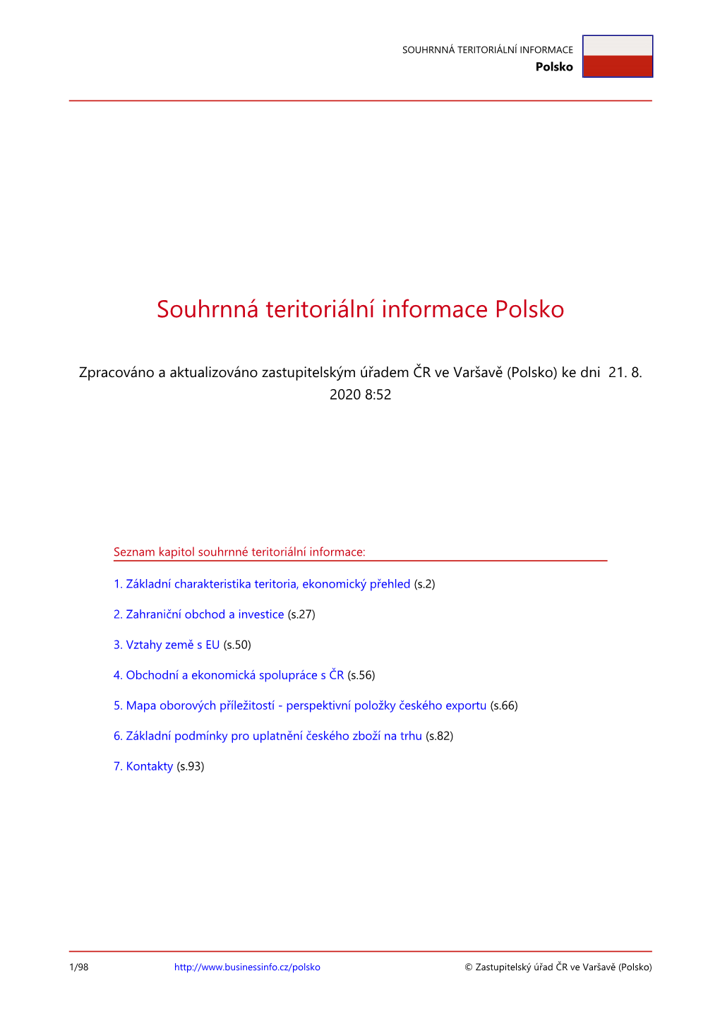 Souhrnná Terirotální Informace Polsko