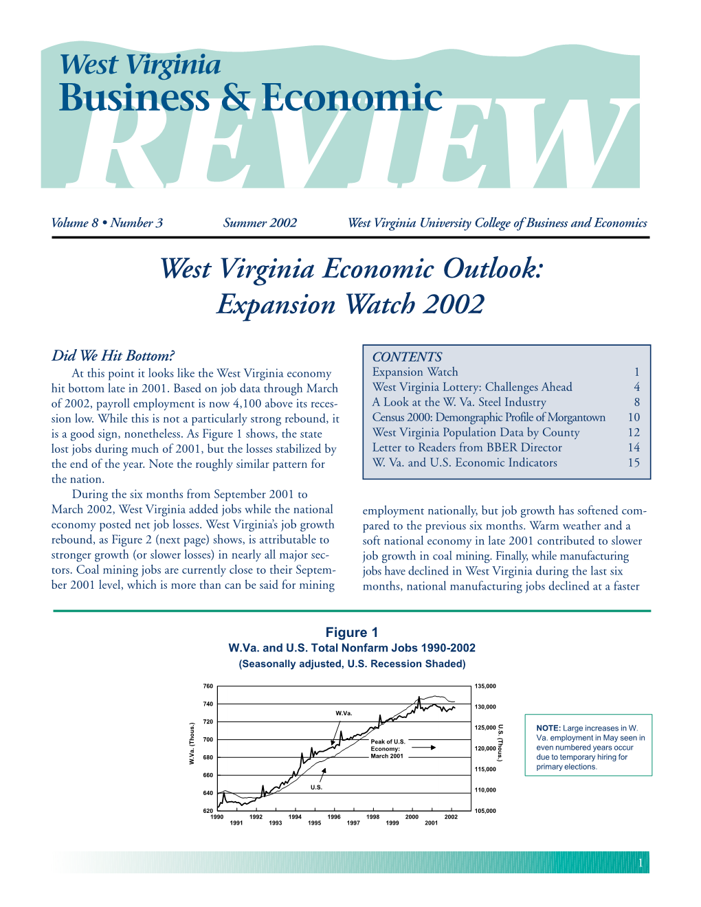 West Virginia Business & Economic Review Vol. 8 No. 3