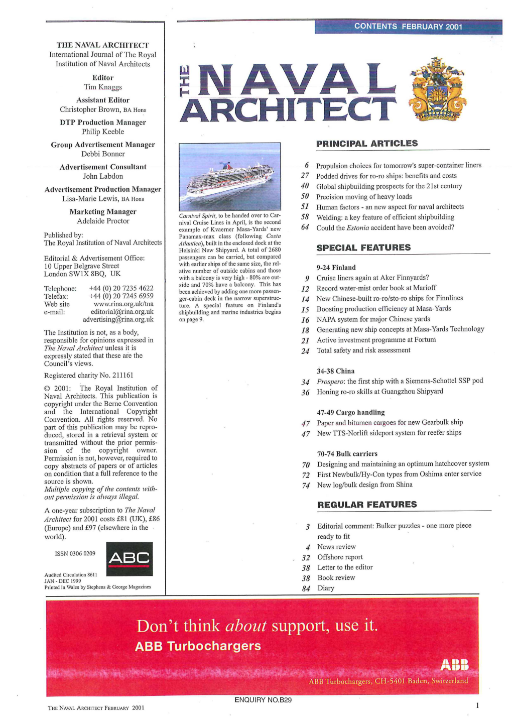 NAVAL ARCHITECT Intemational Journal of the Royal Institution of Naval Architects