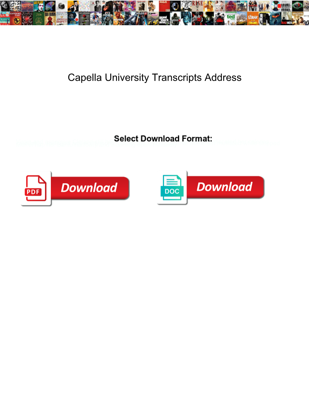Capella University Transcripts Address