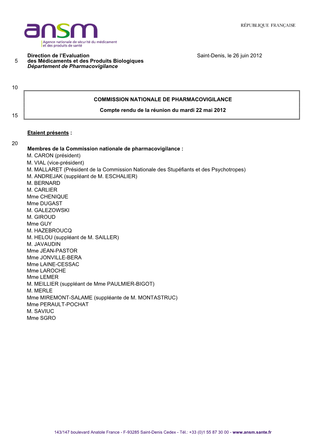 Pharmacovigilance