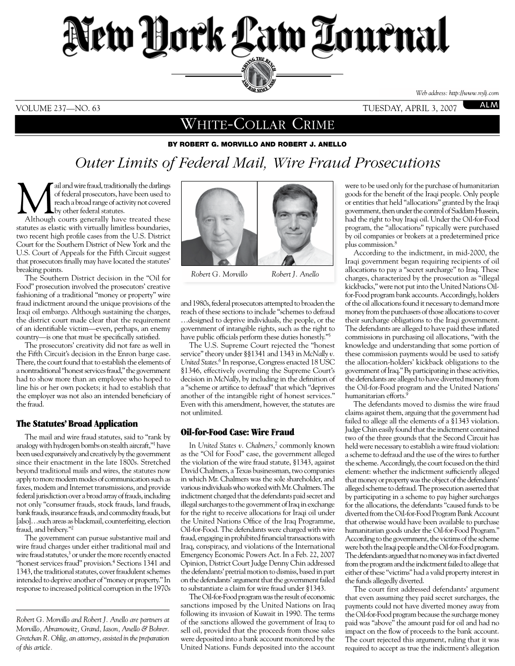 Outer Limits of Federal Mail, Wire Fraud Prosecutions