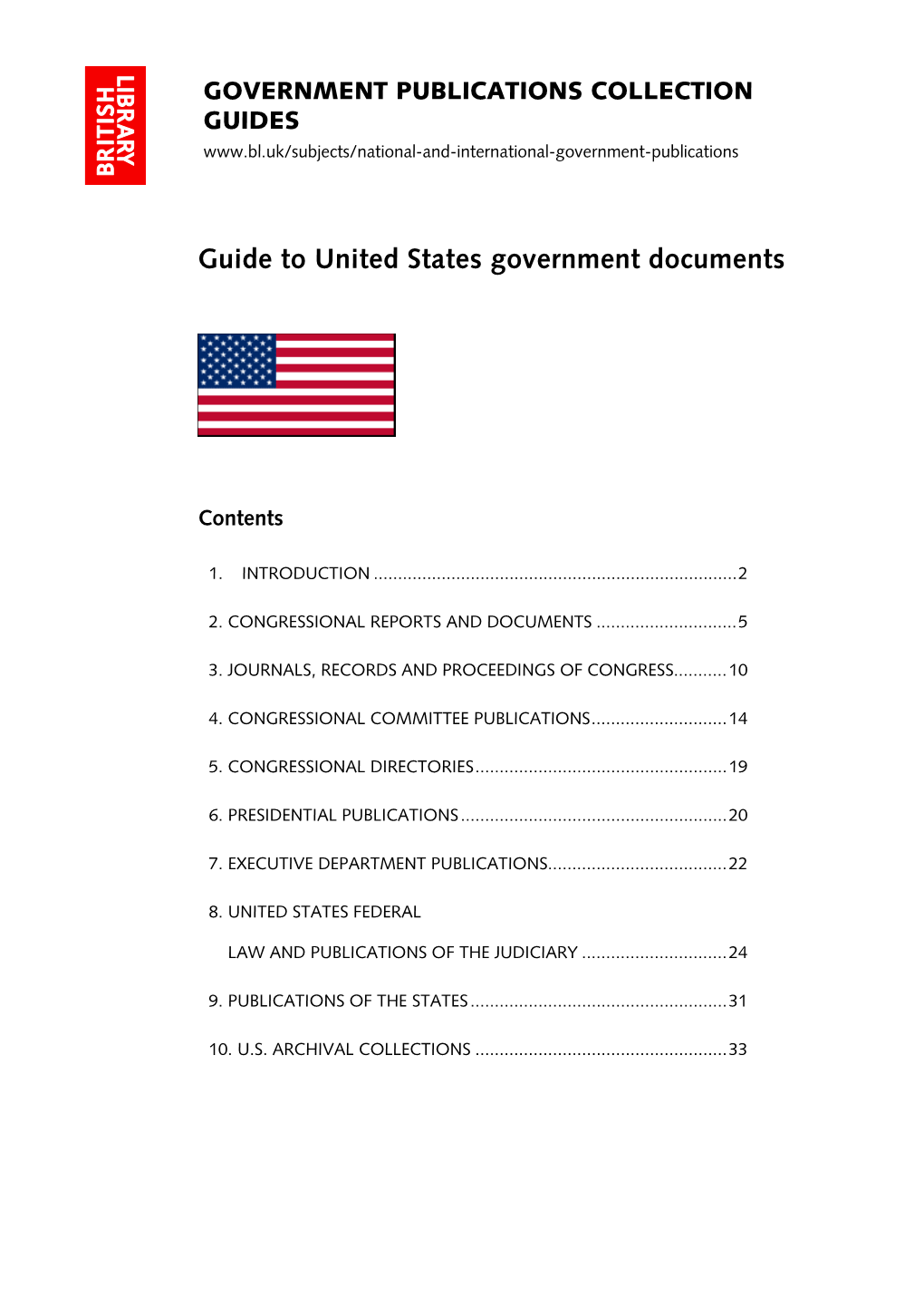 Guide to United States Government Documents