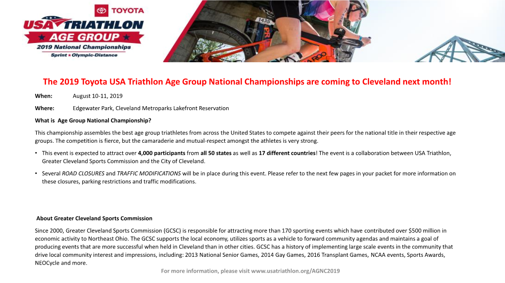 The 2019 Toyota USA Triathlon Age Group National Championships Are