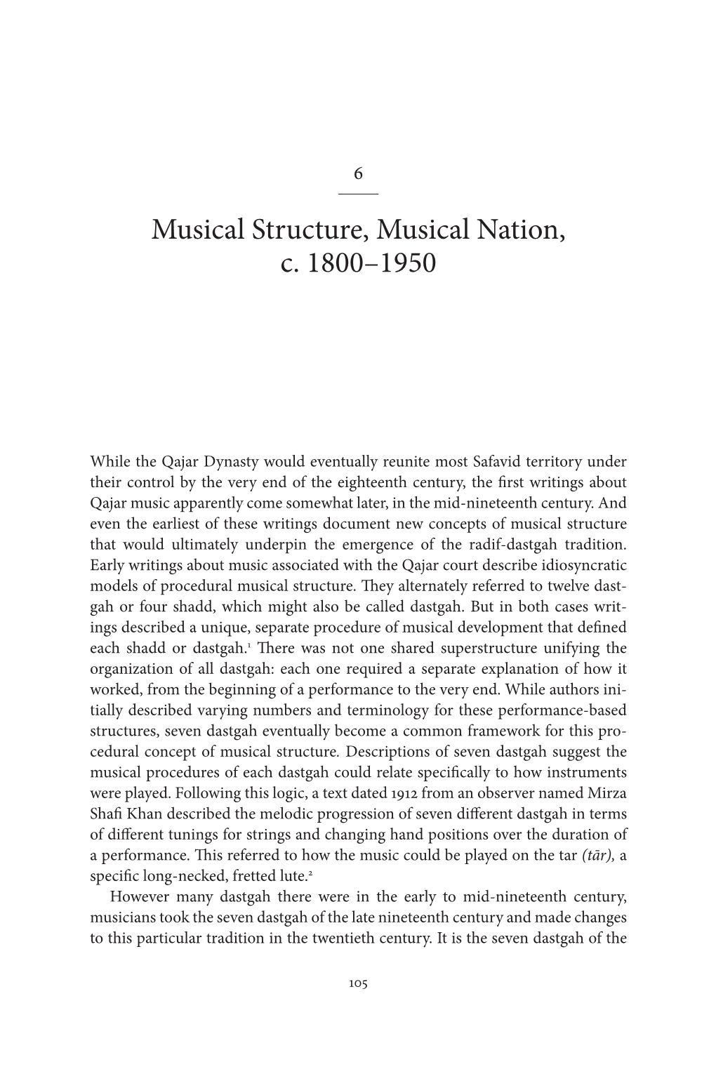 Musical Structure, Musical Nation, C. 1800–1950