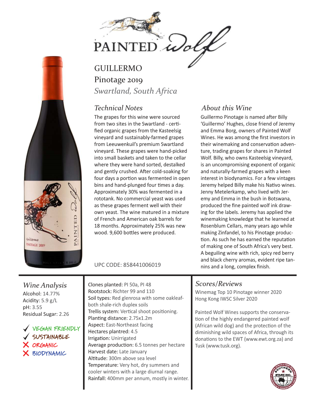 GUILLERMO Pinotage 2019 Swartland, South Africa